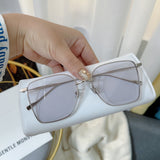 S-sunglasses 2021 Monster Glasses For Reme With White Round Case Women Square Metal Sunglasses Men Retro Small Square Sun Glasses Female Glasses Frame Shades Eyeglass