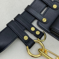H-bag Fendi BELT Black leather belt Length:120 Height:21,5 Depth:0