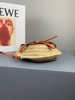 H-bag Loewe Gate Mini Bag Light Blue/Natural Women Gate Saddle Shaped Crossbody Bag Shoulder Purse