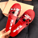 S-shoe MIU MIU Women Men Bath Shower Slippers Shower Sandals Patterned Non Slip Beach Sandal