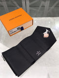 A-accessories NO.M62948 8.5-12.0-1.5cm Louis Vuitton Women's Short Purse Leather Medium Wallet Bifold Card Coin Holder Small Purses Buckle Zipper