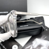 S-sunglasses 2021 Monster Square Computer Glass For Mosey With White Round Case Anti Radiation Gaming Replaceable Eyeglass for Prescription Lens Optical Frame Blue lens Eyewear Eyeglass Peculiar Glasses for Men Women Eyewear