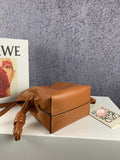 H-bag Loewe Women's Hammock Flamenco Knot Mini Bag Varsity Small Bag Leather Shoulder Bag Handbag