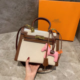 M-Handbag Hermès 28-23cm Womens Soft Leather Purses and Handbags Crossbody Bags Multifunctional Shoulder Bag Satchels for Women