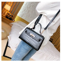 L-package 21-15-7cm Women's Satchel Handbags Top Handle Purses Shoulder Bags Leather Tote for Ladies with Long Strap