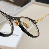 S-sunglasses 2021 Gentle Glasses For Jojo With White Round Case in Metal Frame with Anti Radiation and Anti Reflective for Women/Anti Radiation/Blue Light/Replaceable Optical Lens/Metal Hinge/High Quality Hinge/High quality/Eye glasses on sale