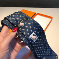 A-accessories Hermès Mens Horses Ties Self Tie Equestrian Ridding Jacquard Necktie & Pocket Square Set