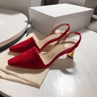 S-shoe R.E.J.I.N.A P.Y.O Women Casual Cusp Toe High Heeled Pumps Ankle Strap Shoes