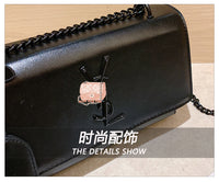 L-package 22-14-10cm Women Purse Clutch Small Crossbody Shoulder Bag with Chain Strap