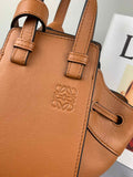 H-bag Loewe Hammock Drawstring Mini Bag Pastel Women's Hammock Small Bag Leather Shoulder Bag Handbag