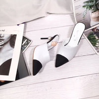 S-shoe Women's Chunky Thick Slippers-Summer Sandals Peep Toe Slip On Casual Shoes