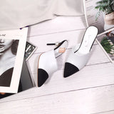 S-shoe Women's Chunky Thick Slippers-Summer Sandals Peep Toe Slip On Casual Shoes