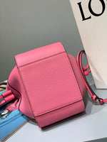H-bag Loewe Hammock Drawstring Mini Bag Pastel Women's Hammock Small Bag Leather Shoulder Bag Handbag