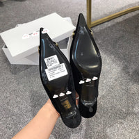 S-shoe Balenciaga Womens High Heel Pumps Pointed Ankle Buckle Stilettos Dress Shoes