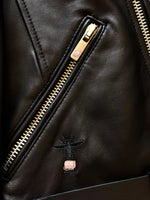 D-clothing Dior Riders Clothes Black/Red Leather Jacket Locomotive Suit