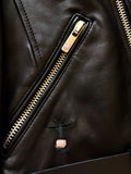 D-clothing Dior Riders Clothes Black/Red Leather Jacket Locomotive Suit