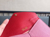 A-accessories MIU MIU NO.5MF001 15.5X10.5cm Envelope Style Leather Case Front Pocket Wallet Super Thin Fashion Card Holder With ID Card Slots