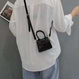 L-package Fashion Classic Mini Crossbody Bags Top Handle Clutch Handbags Square Leather Shoulder Handbag For Women's