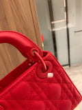 M-Handbag Dior 18cm Purses and Handbags for Women Top Handle Satchel Shoulder Bags for Ladies