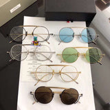 S-sunglasses New Unisex Sunglasses  Round Frame Gold master craftsmanship for Thom Browne TBS111