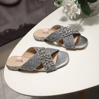 S-shoe MIU MIU New Women Casual Summer Flat Slippers Flip Flops Female Crystal Outside Shoes Girls Comfortable Woman Footwear
