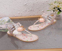 S-shoe Women's sandals Flat Thong Sandals Beach Bohemia Shoes Ankle Buckle for Women