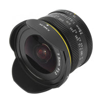 E-Electronic KamLan KL7.5MM F3.2 Fixed-focus APS-C frame mirrorless lens Large Aperture Fisheye Wide Angle Mirrorless Camera Lens M4/3-mount Wide Angle Lens Large Aperture Lens