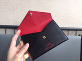 A-accessories MIU MIU NO.5MF001 15.5X10.5cm Envelope Style Leather Case Front Pocket Wallet Super Thin Fashion Card Holder With ID Card Slots