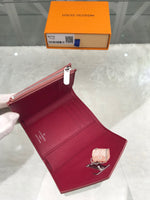 A-accessories NO.M62948 8.5-12.0-1.5cm Louis Vuitton Women's Short Purse Leather Medium Wallet Bifold Card Coin Holder Small Purses Buckle Zipper