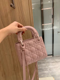 M-Handbag Dior 18cm Purses and Handbags for Women Top Handle Satchel Shoulder Bags for Ladies