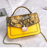 L-package 22-14-8cm Handbags for Women,Women's Shoulder Bags PU Leather Stripe Handbags Top-Handle Purse For Ladies