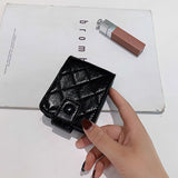L-package 1Pcs Lipstick Case with Mirror Fashion Lip Balm Holder Portable Multiple Lipstick Bag for Outside Travel Cosmetic Pouch Beauty Lipstick Tubes Organizer Gift for Girl Ladies Women