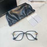 S-sunglasses G monster Anti-Blue Women Round Glasses Eyeglasses For Jeff Anti Radiation Metal Details Thin Temples Transparent Retro unisex Computer lens Oversized Black Acetate Frame Eyewear 99.9% UV Protection