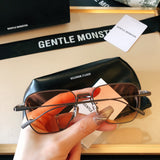 S-sunglasses G monster Unisex Eyeglasses Lens Titanium Frames For Tap Tap Optical Computer Double Bridge Design Eyewear Protection Radiation Protection Light Sunlight Blocking Frame Square Lens