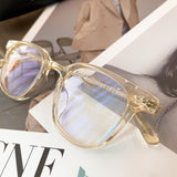 S-sunglasses G monster Unisex Reading Glasses For Lutto Round Reading Ultralight Resin Clear HD Lens Presbyopic Hyperopia Eyeglasses Transparent Retro Computer Anti-Blue lens Eyewear