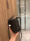 M-Handbag Dior 18cm Purses and Handbags for Women Top Handle Satchel Shoulder Bags for Ladies