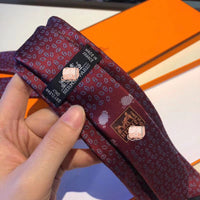 A-accessories Hermès Gingham Plaid Ties for Mens Polka Pin Dots Smooth Formal Patterned Suit Neckties