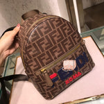 H-bag Fendi MINI BACKPACK Small multicolor canvas backpack 20cm