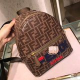 H-bag Fendi MINI BACKPACK Small multicolor canvas backpack 20cm