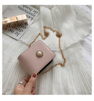 L-package Leather Makeup Lipstick Case with Mirror for Purse Cosmetic Pouch Travel Makeup Bag Holder Fits of Lipstick Travel Purse Storage with Chain