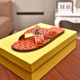 S-shoe Fendi Woman Summer Simple Home Indoor Men and Women's Slippers Cross with Lovers Bathroom Sandals EVA Antiskid Slippers Shoes Sandals Beach Flats Shoes Sandal Non-slip Flat Sandals