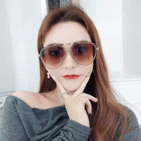 S-sunglasses Louis Vuitton High Qulity women's Round Metal Sunglasses Shades For Z1618E Female Ladies Brown Eyewear Women's Polarized Square Sunglasses Oversized Black Shades Flat Lens Male Female Fashion Driving Glasses