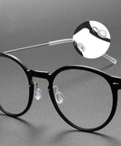 Luxury Man Glasses Round Denmark Linde 6603 Titanium No Screw Korea Glasses Frames Optical Ultra-light Business