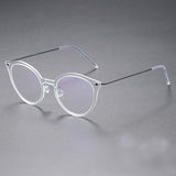 Men's Glasses Frame 6548 Denmark Titanium No Screw Korea Glasses Frames Optical Ultra-light Business Round Frame Glasses