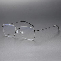Square High Quality 5508 Glasses Frame Handmade Denmark Titanium No Screw Korea Glasses Frames Optical Ultra-light Business