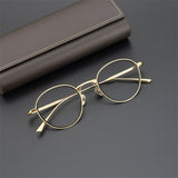JZ8059 Titanium Alloy Retro Large Frame  Men Women Frame Glasses For Men and Women  myopia  prescription Round eyeglass frame