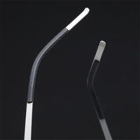 Denmark Linde 9624 Titanium No Screw Korea Square Glasses Frames Optical Ultra-light Business Prescription Glasses