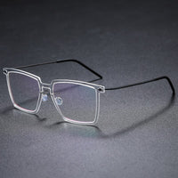 Eyeglass Frames For Men Denmark Linde 6577 Titanium No Screw Korea Glasses Frames Optical Ultra-light Business Frame