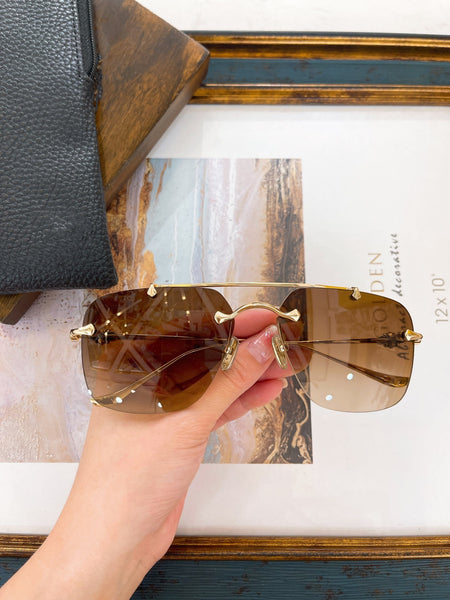 Óculos de sol piloto feitos de liga de titânio elegante e legal para os homens, top quality marca designer CH8185