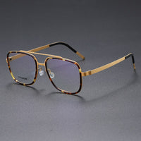 Optical Lenses Denmark Linde 9911 Titanium No Screw Korea Glasses Frames Optical Ultra-light Business Square Reading Glasses Men